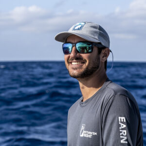 Man in front of ocean