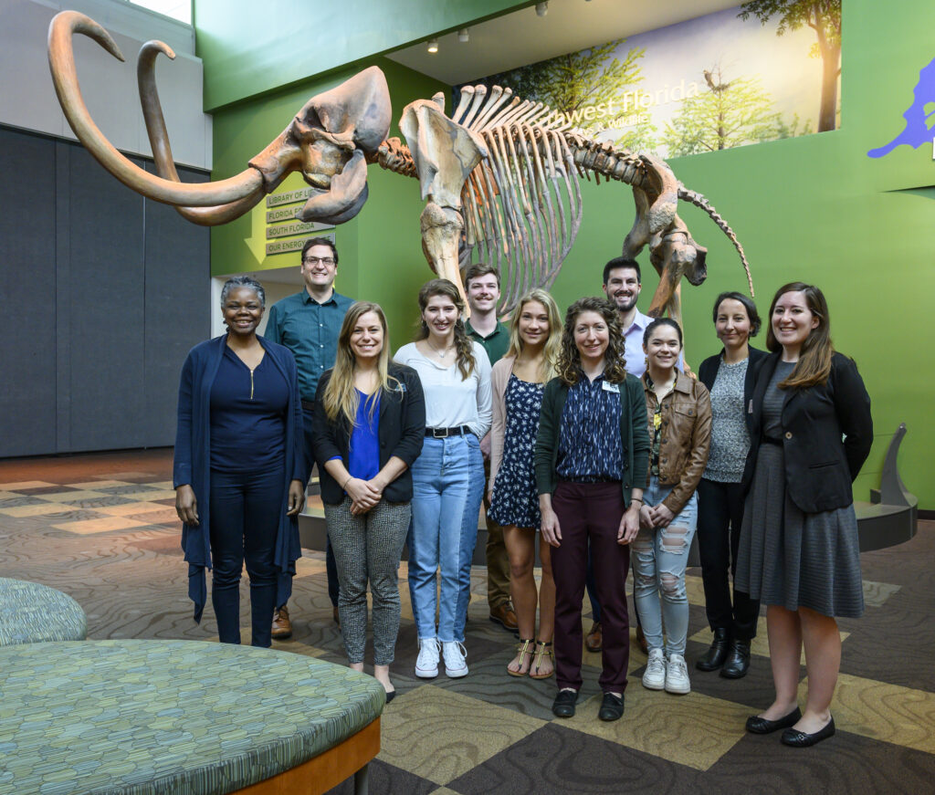 Group Photo in front of Mammoth bones