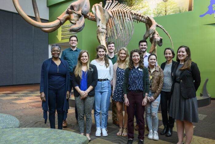 Group Photo in front of Mammoth bones