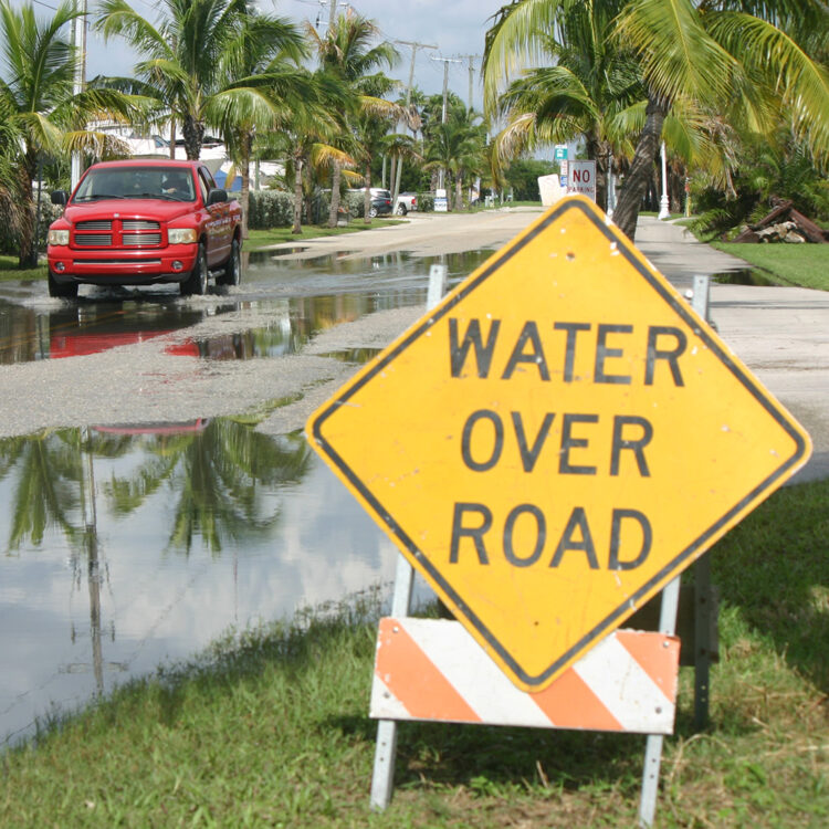 flooded road