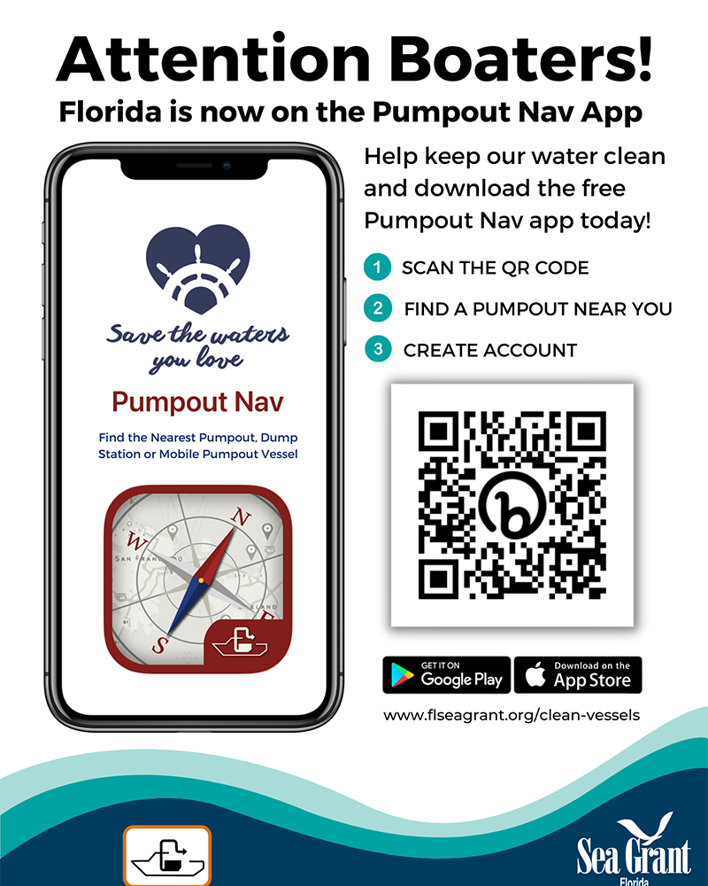 Sign for pumpout nav