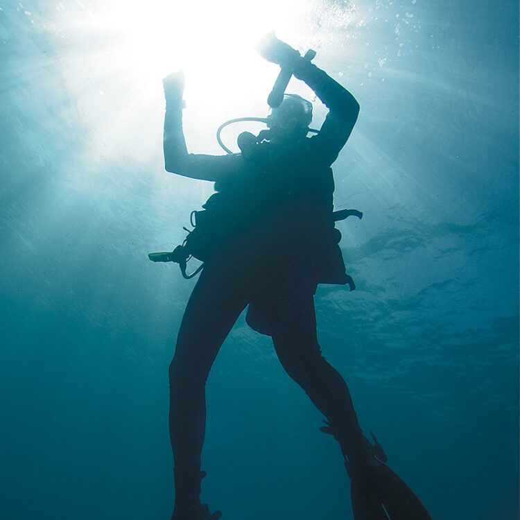 stock photo of scuba-diver