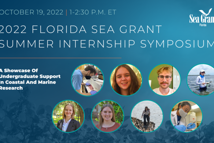 event graphic with eight summer intern headshots included