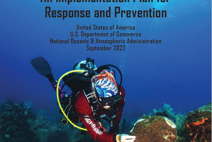 cover of the NOAA Strategy for Stony Coral Tissue Loss Disease: An Implementation Plan for Response and Prevention