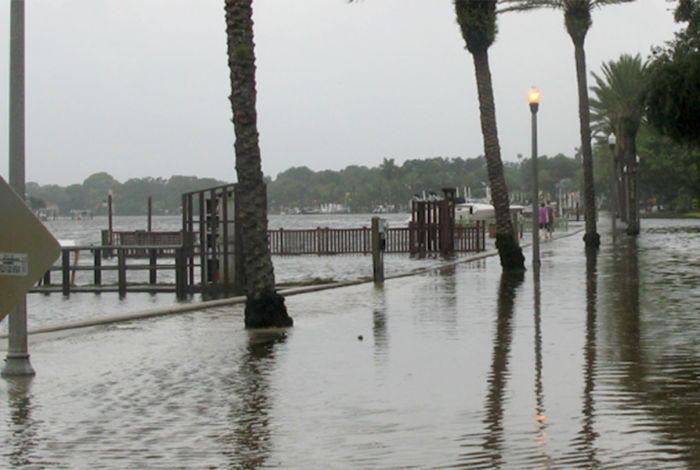 flooded waterfront in florida after hurricane ian