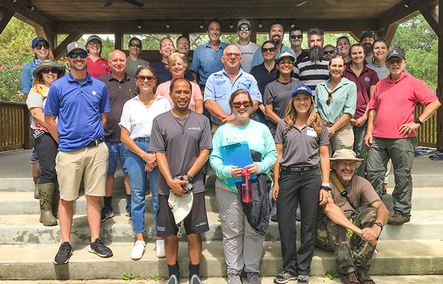 participants of the Living Shoreline Course in Flagler County pose for a group photo