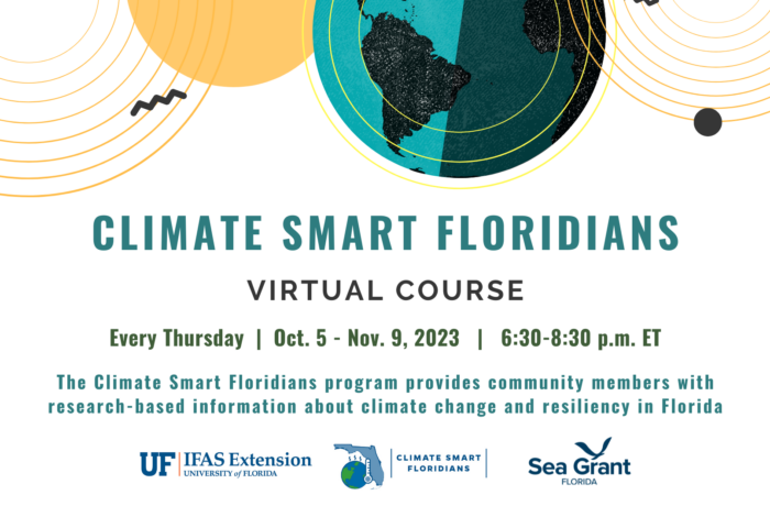 event graphic for Climate Smart Floridians Virtual course