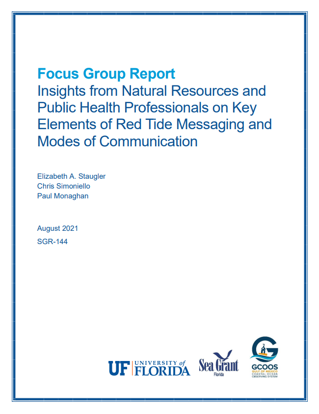 Insights from Natural Resources and Public Health Professionals on Key Elements of Red Tide Messaging and Modes of Communication