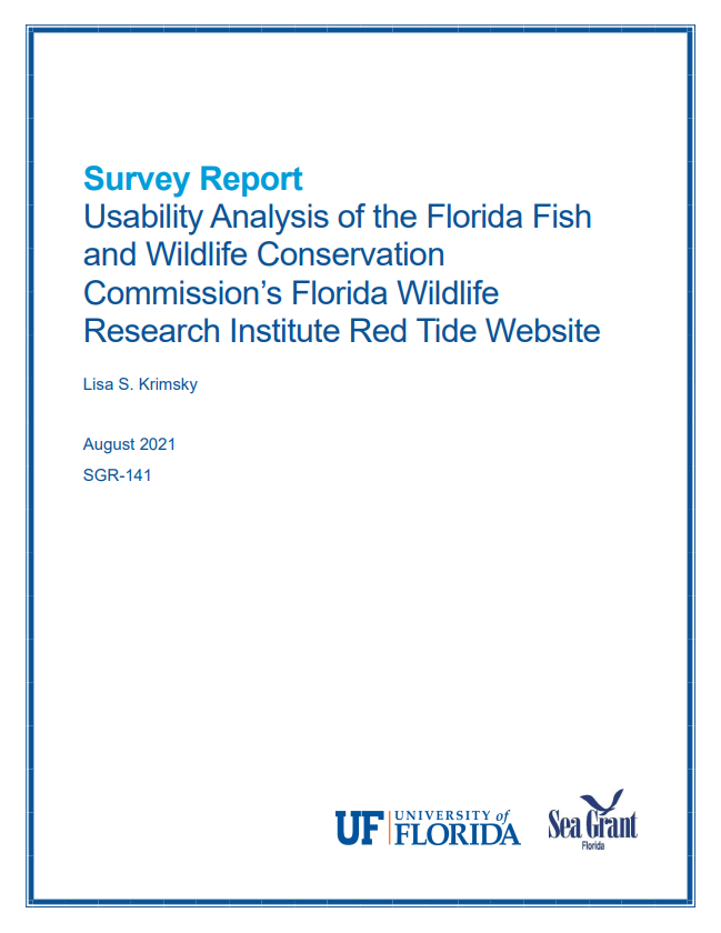 Usability Analysis of the FWC FWRI Red Tide Website