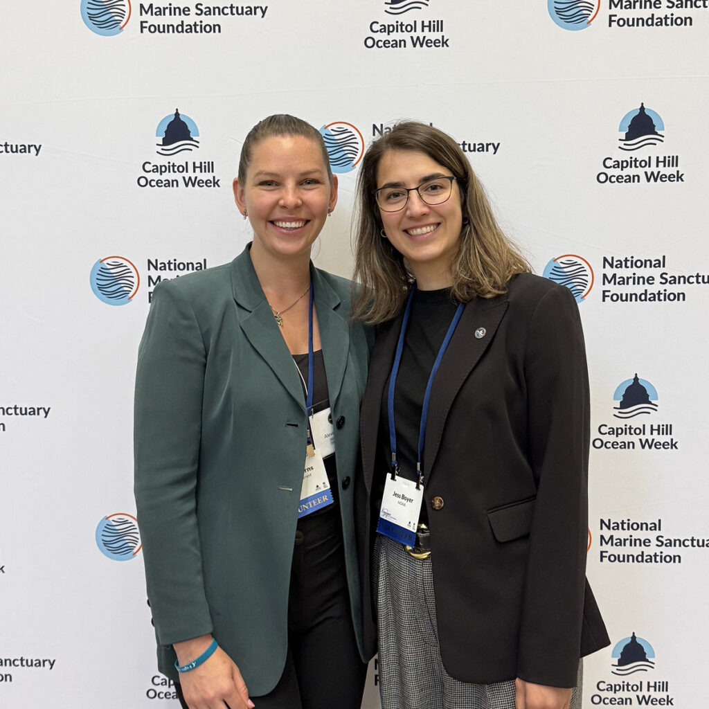 Alexis Burns (left) and Jessica Boyer (right), posing together at the Capitol Hill Ocean Week