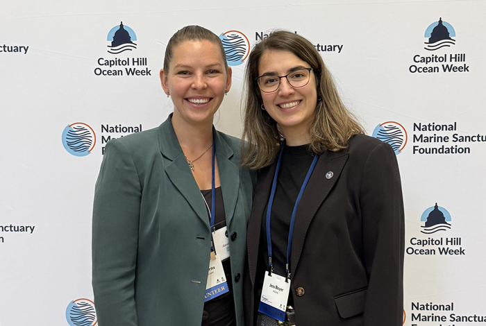 Alexis Burns (left) and Jessica Boyer (right), posing together at the Capitol Hill Ocean Week